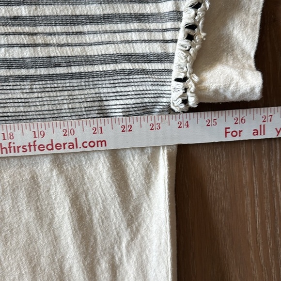 Anthropologie Eva Franco Nantucket Top Womens L Black/cream Nautical Bohemian - Picture 11 of 11